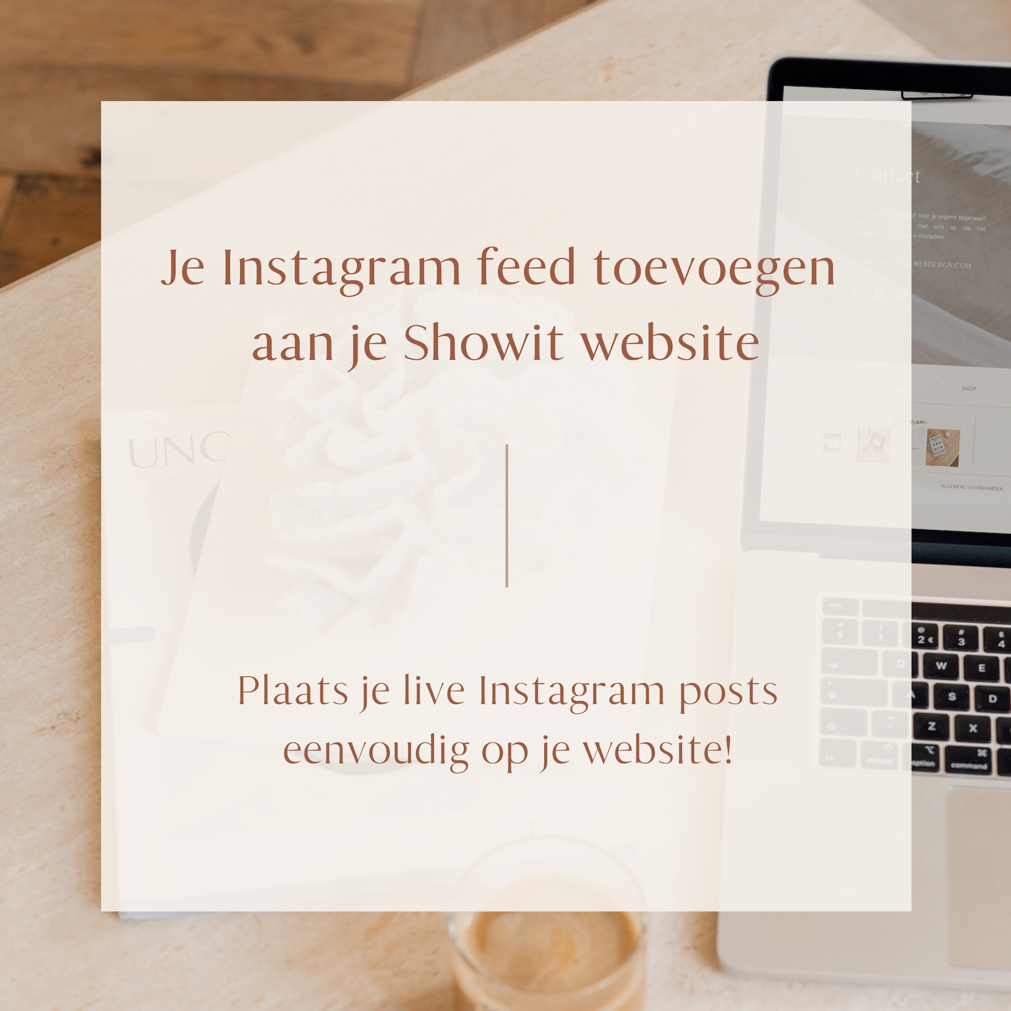 Instagram feed toevoegen aan je Showit website met Lightwidget
