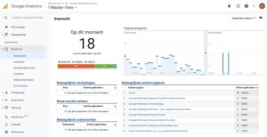 Google Analytics realtime rapport