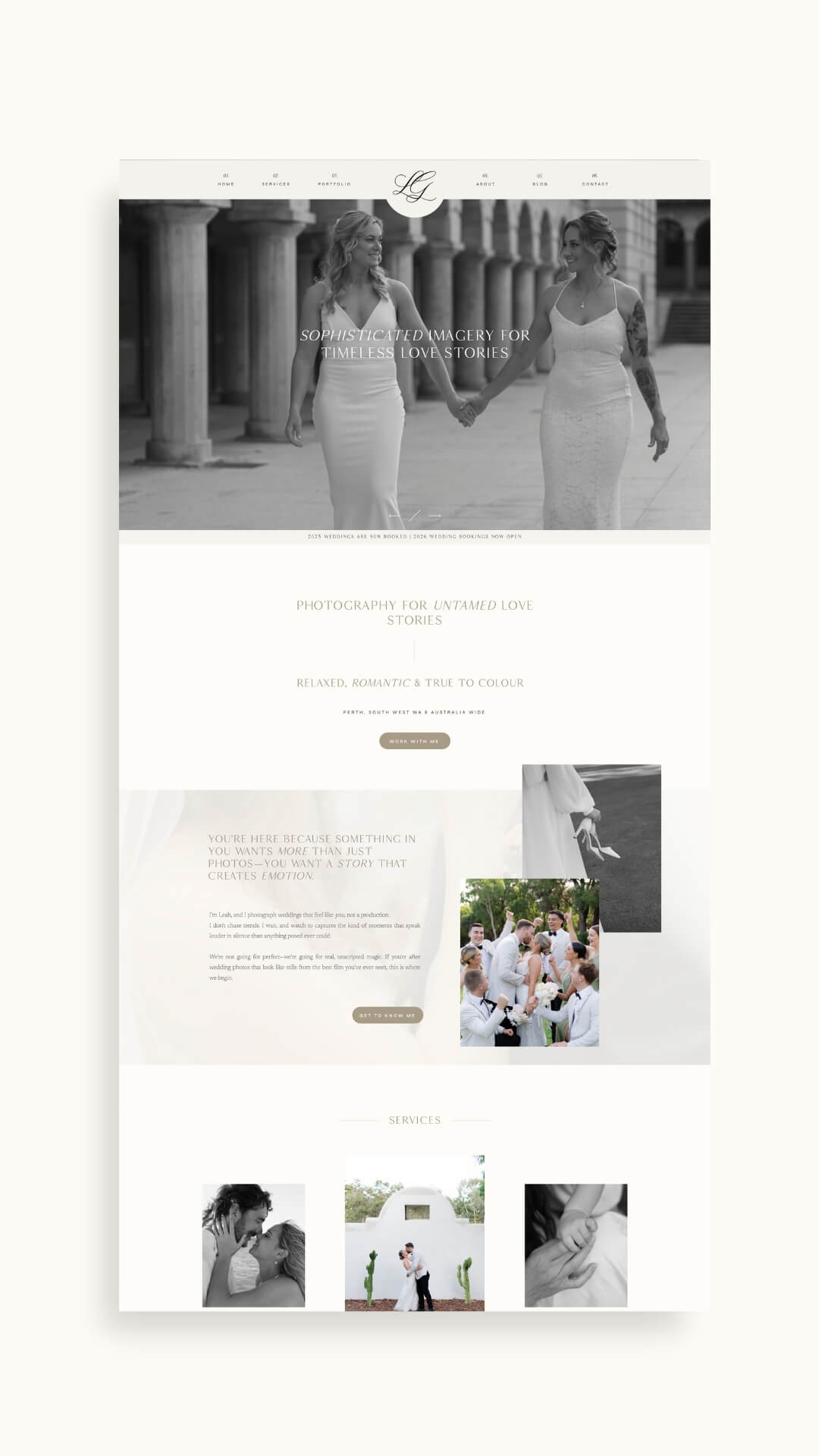 Showit website Leah Goodman Photography