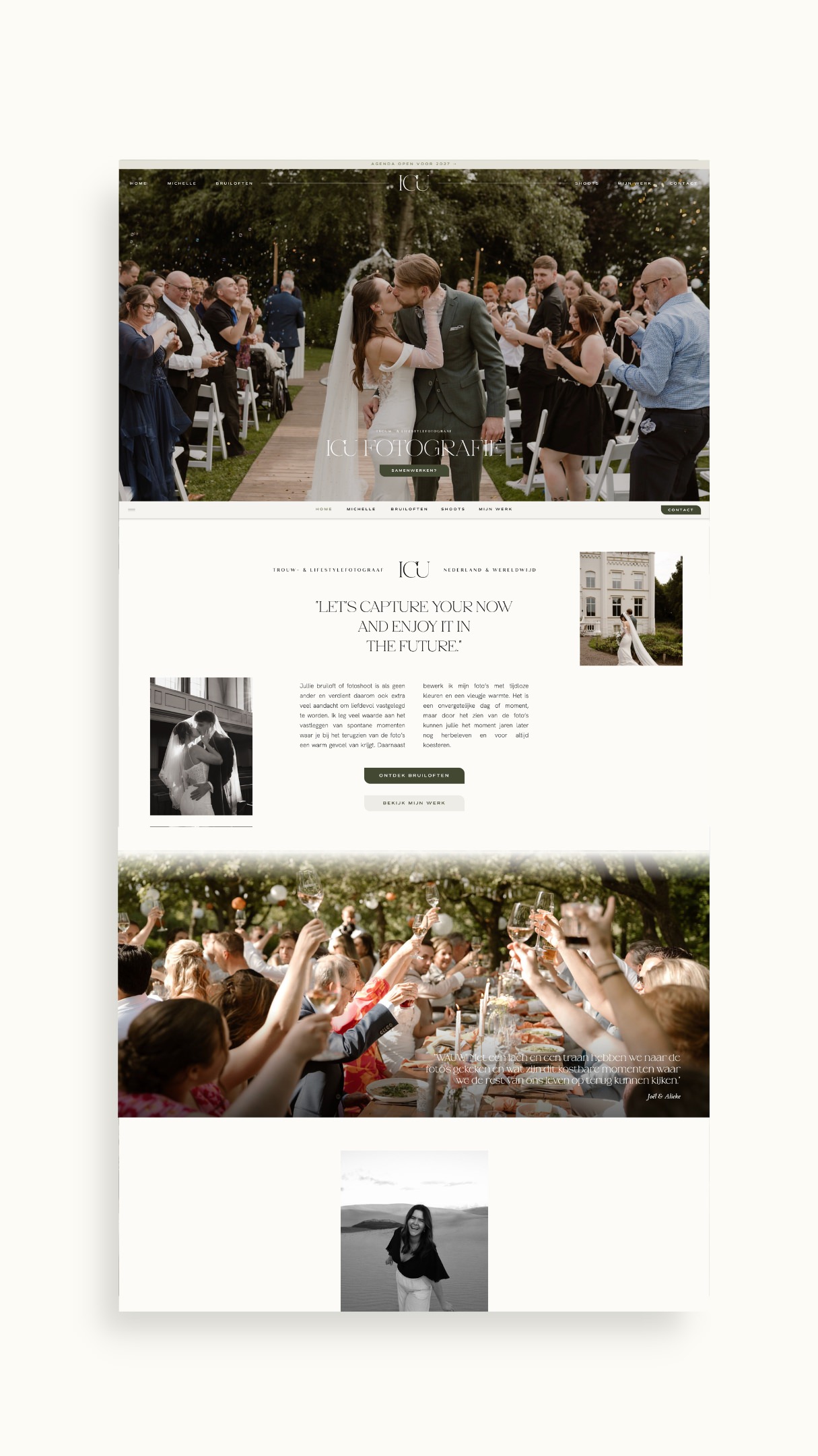 Showit website ICU Fotografie