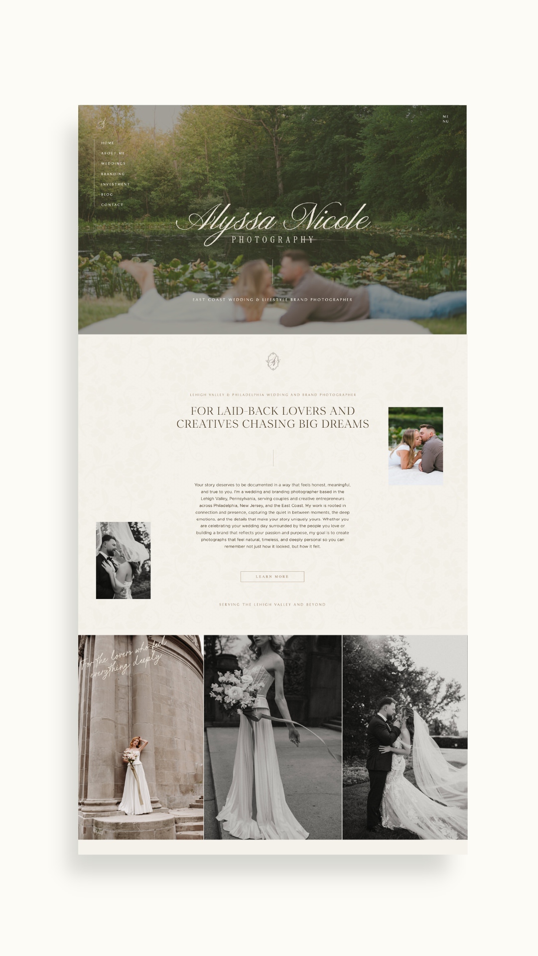 Showit website photographer Alyssa Nicole Photography