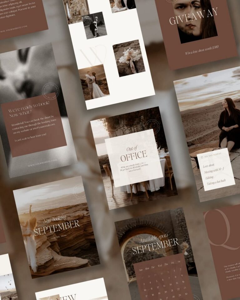 Editorial Instagram templates voor fotografen