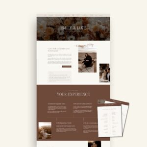 Editorial Showit Client Portal for Photographers - Weddings