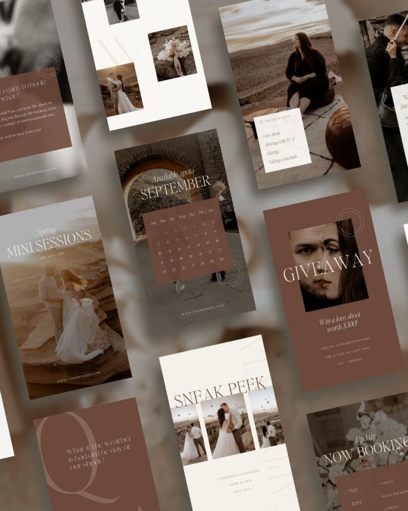Editorial fotograaf Instagram story templates