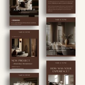 Interior design Flodesk email templates