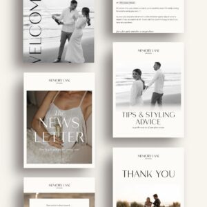 Wedding photographer Flodesk email templates