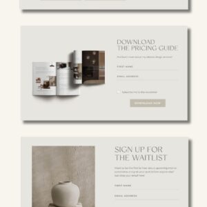 Flodesk Email Signup Forms for interior designers