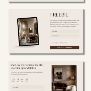 Flodesk Email Signup Forms for interior designers