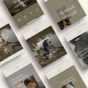 Moody photographer Flodesk email templates