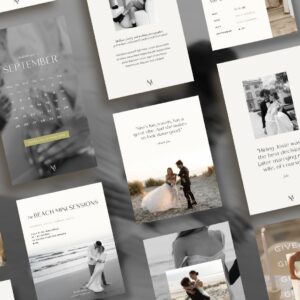 Clean Minimalist Instagram Templates for Wedding Photographers