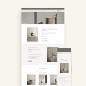 Interior design shop template Showit