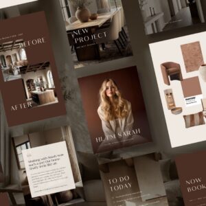 Dark luxury Interior designer Instagram templates