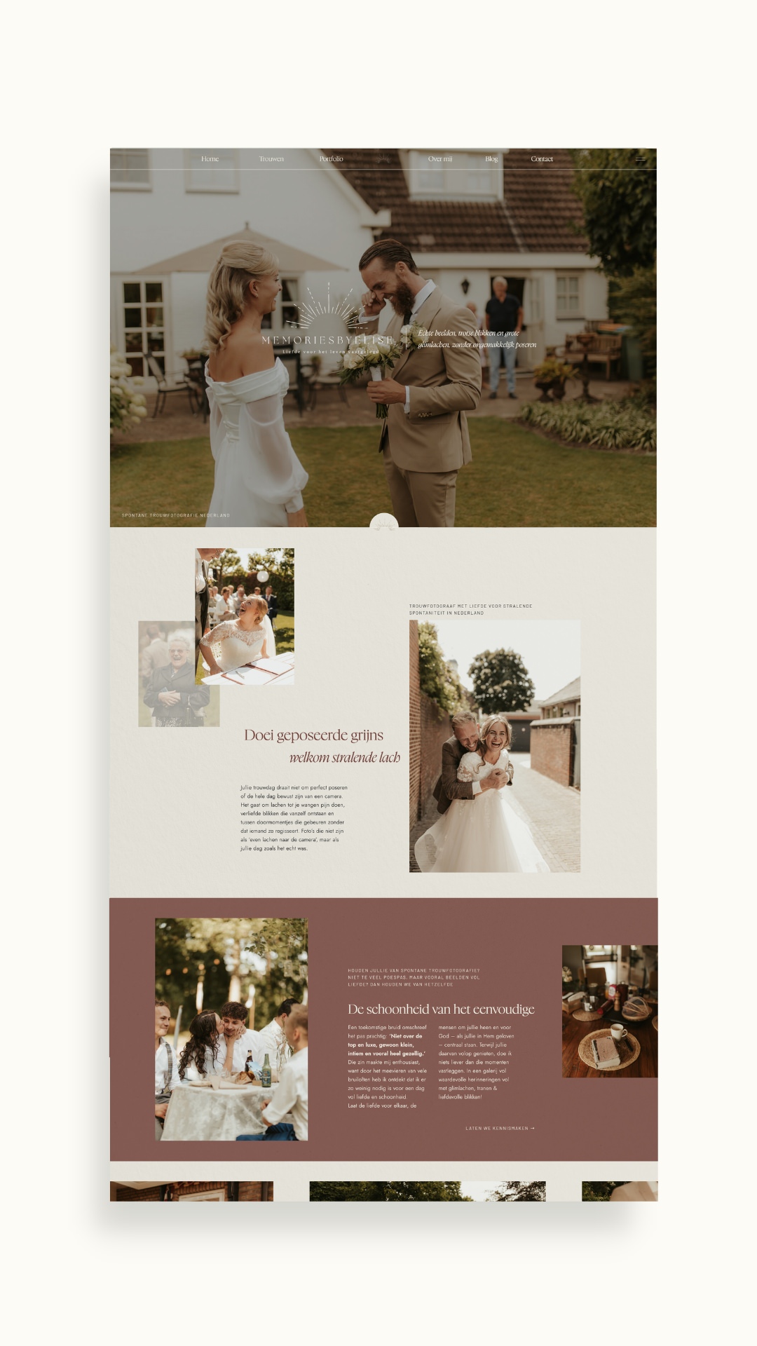 Showit website Memories by Elise
