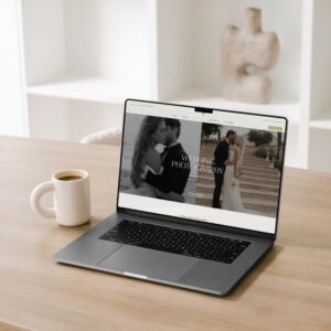 Clean minimal Showit template for wedding photographers
