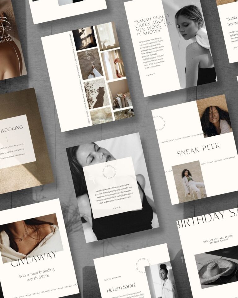 Minimalist Instagram post templates