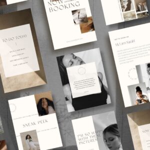 Minimalist Instagram templates for Canva