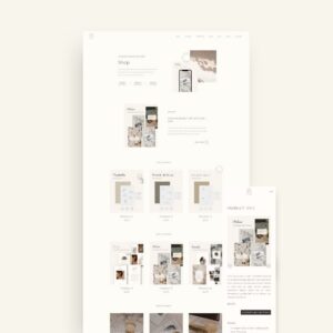 Minimalist Showit shop template