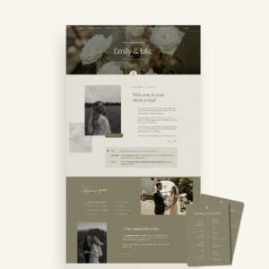 Moody Showit client portal for weddings