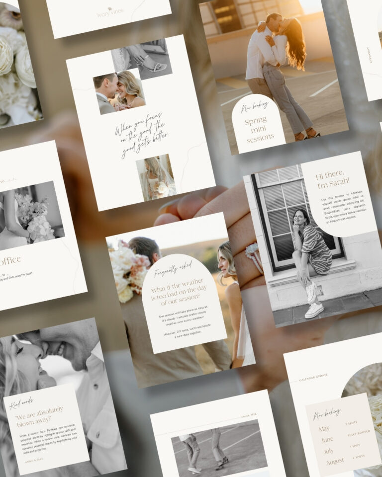 Neutral photography Instagram post templates