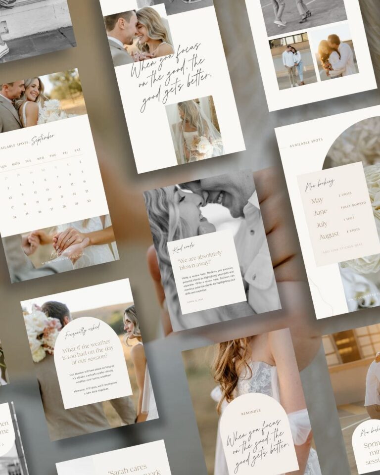Neutrale Instagram templates fotograaf
