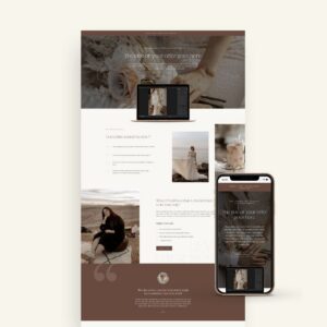 Photographer sales page for Showit