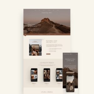 Photography Shop template for Showit