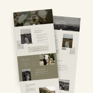 Moody Showit Client Portal Templates for Photographers