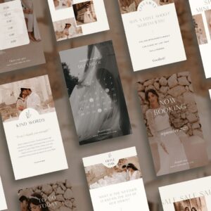 Romantic Instagram story templates for photographers