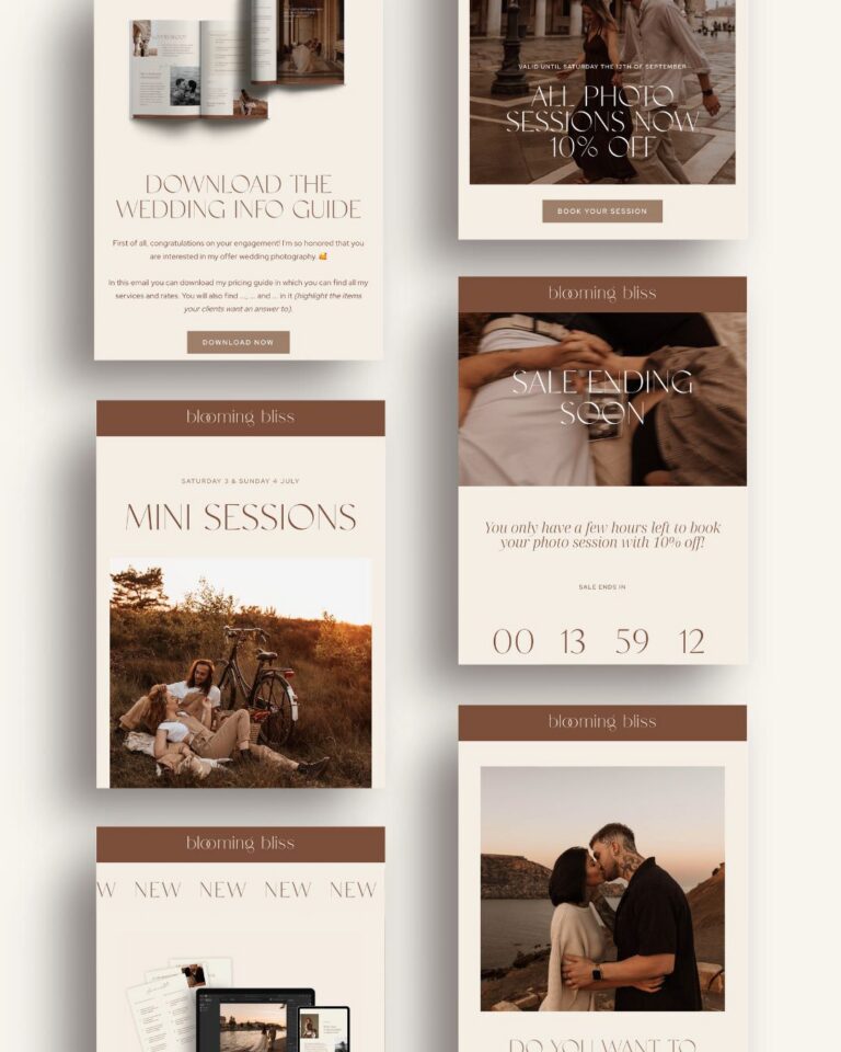 Flodesk email templates for photographers to boost sales