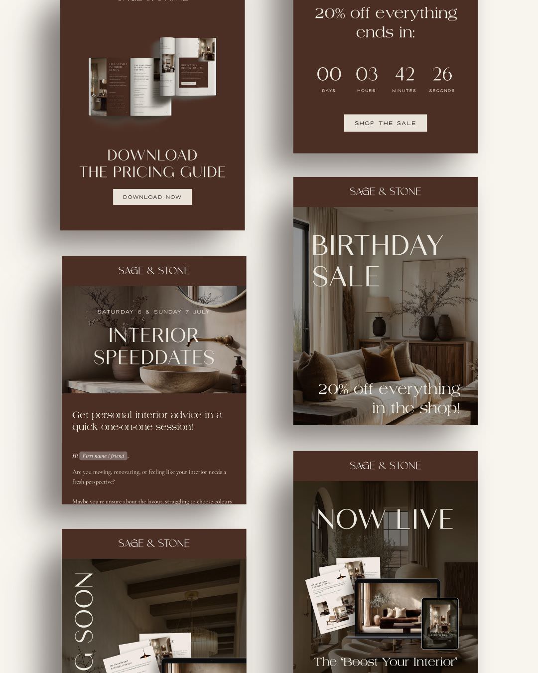 Flodesk email templates for interior designers to boost sales