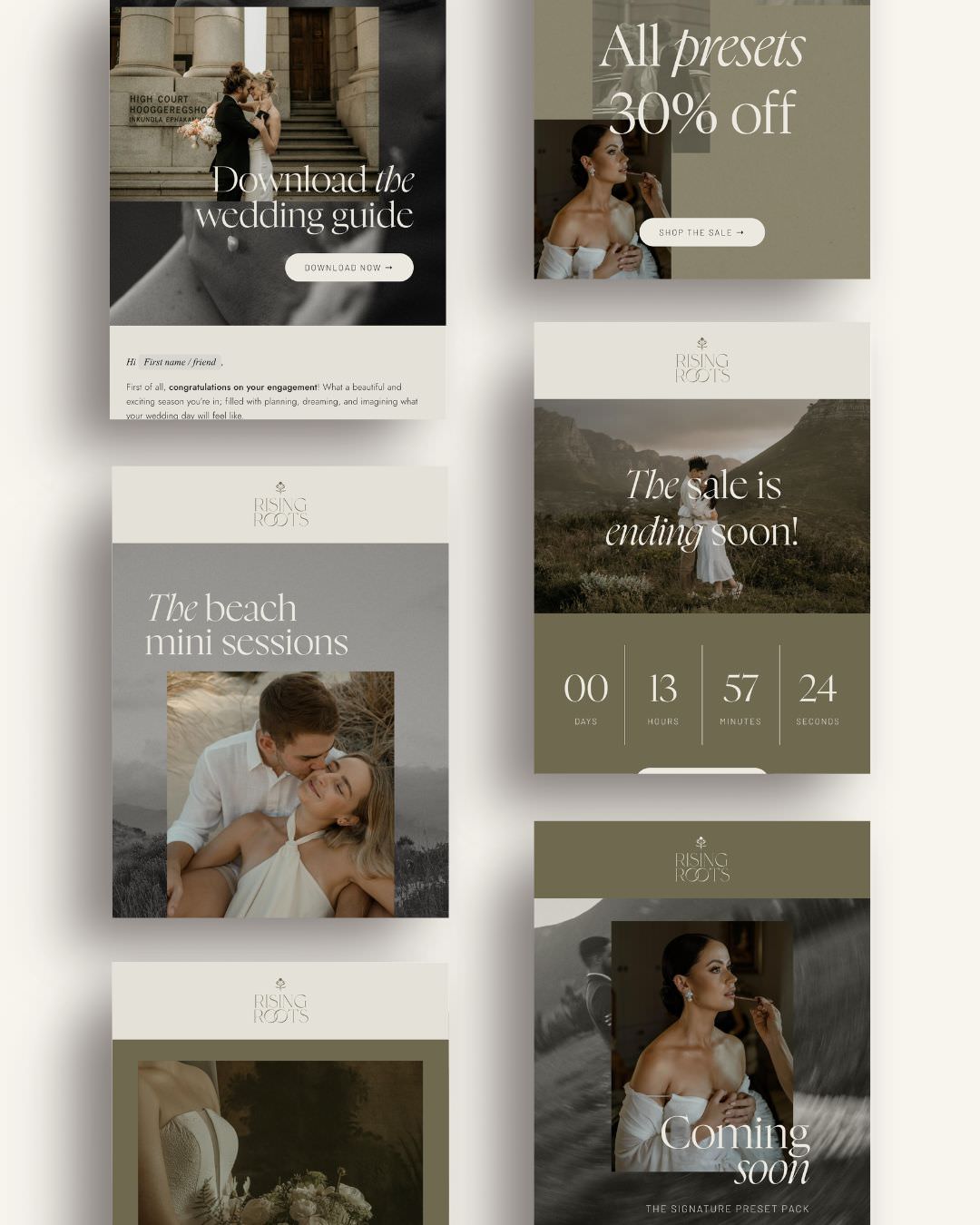 Moody Flodesk email templates for photographers to boost sales