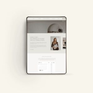 Showit add-on scheduling page for interior designer