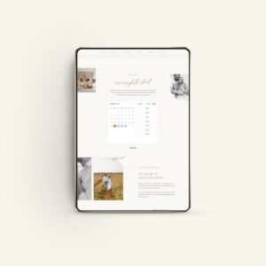 Photographer Scheduling add-on for Showit