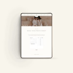 Showit add-on scheduling page for photographer