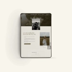 Moody Showit scheduling page for photographer