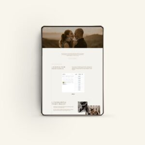 Showit booking page for photographers