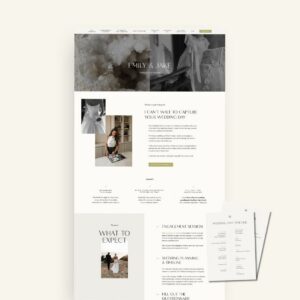 Showit client portal for wedding couples for photographers