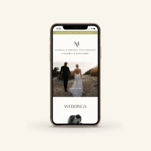 Showit link in bio page for wedding photographers