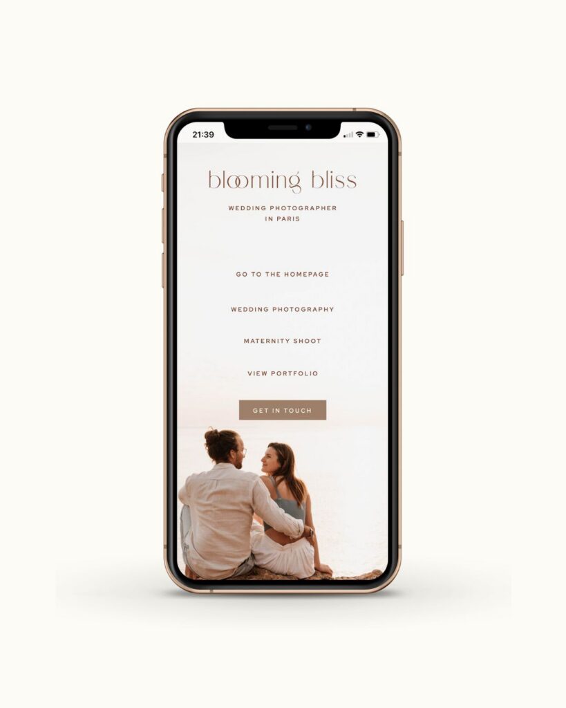 Showit Link-in-Bio Page Blooming Bliss