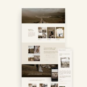 Wedding photographer shop template for Showit