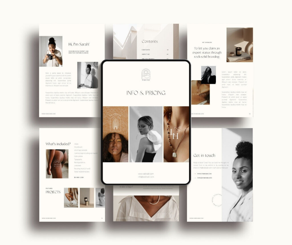 Minimalist pricing guide for Canva