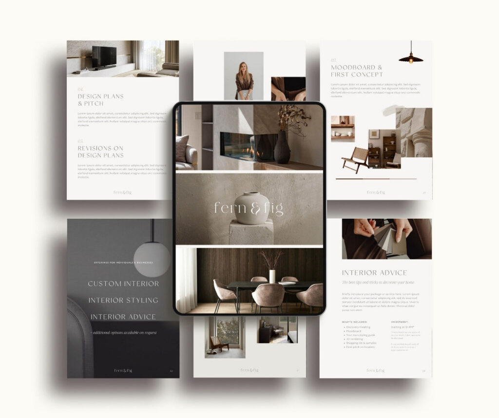Earthy pricing guide for interior designer