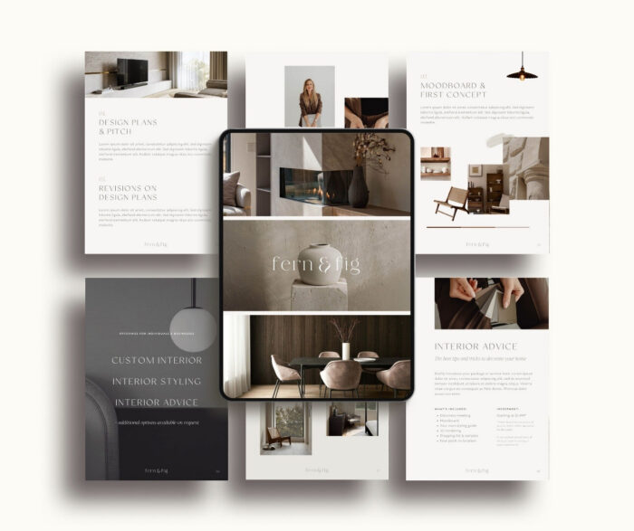 Earthy pricing guide for interior designer