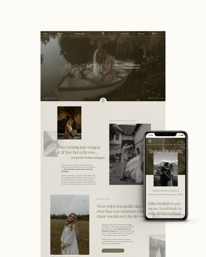 Moody Showit website template voor fotograaf