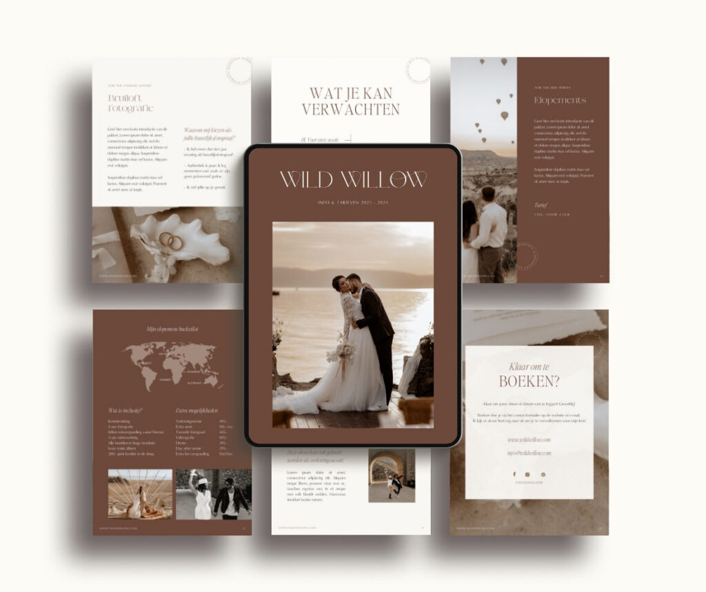 Luxe brochure template voor fotograaf, aan te passen in Canva