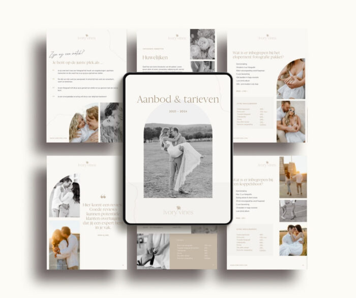 Neutrale brochure template voor fotograaf