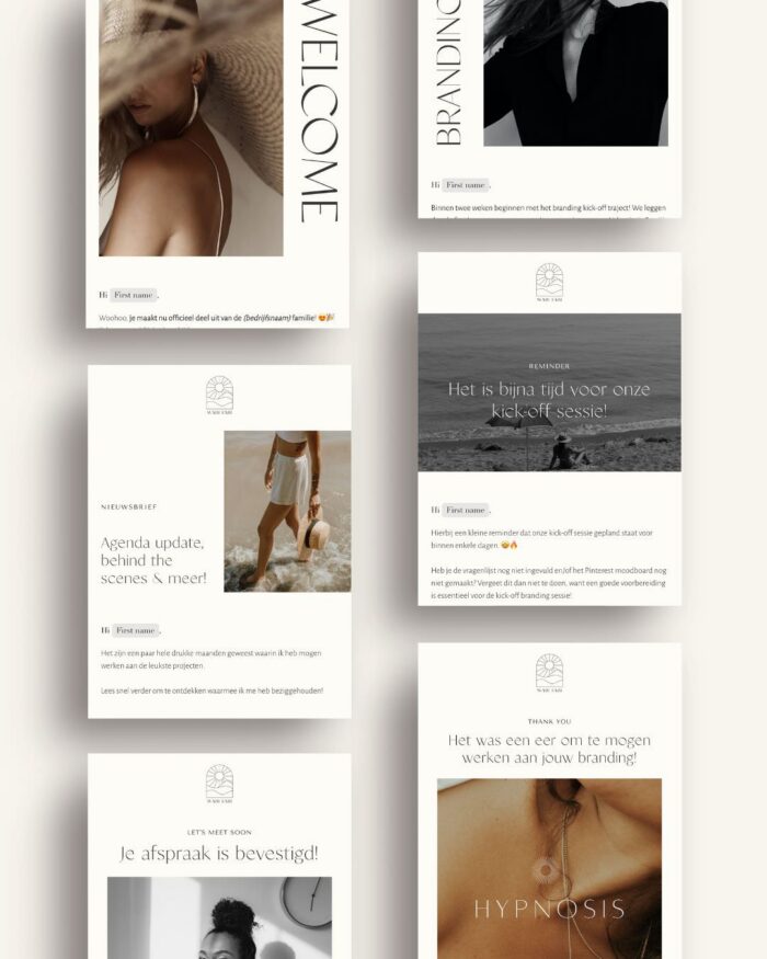 Minimalistische Flodesk e-mail templates