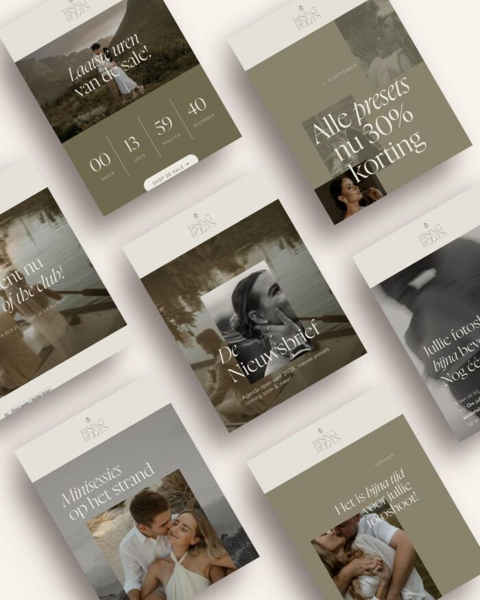 Moody Flodesk e-mail templates voor fotografen