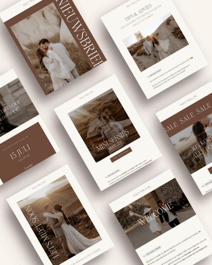 Editorial Flodesk E-mail Templates voor fotograaf