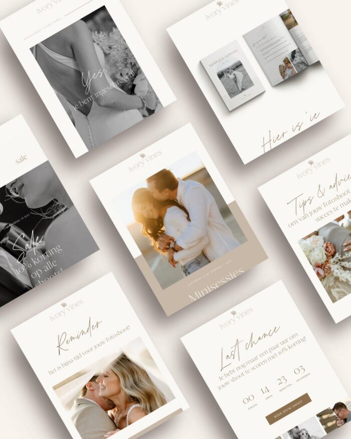 Neutrale Flodesk Email Templates voor fotografen